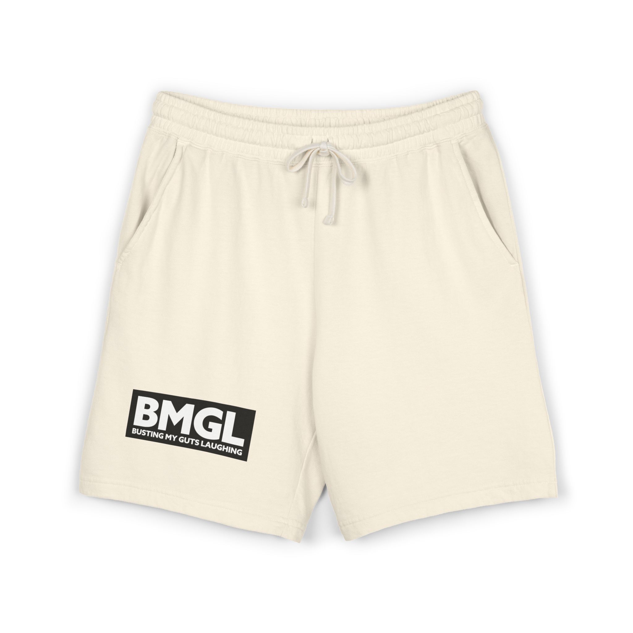 BMGL Logo Fleece Sweat Shorts — Lightweight Garment-Dyed Lounge Shorts