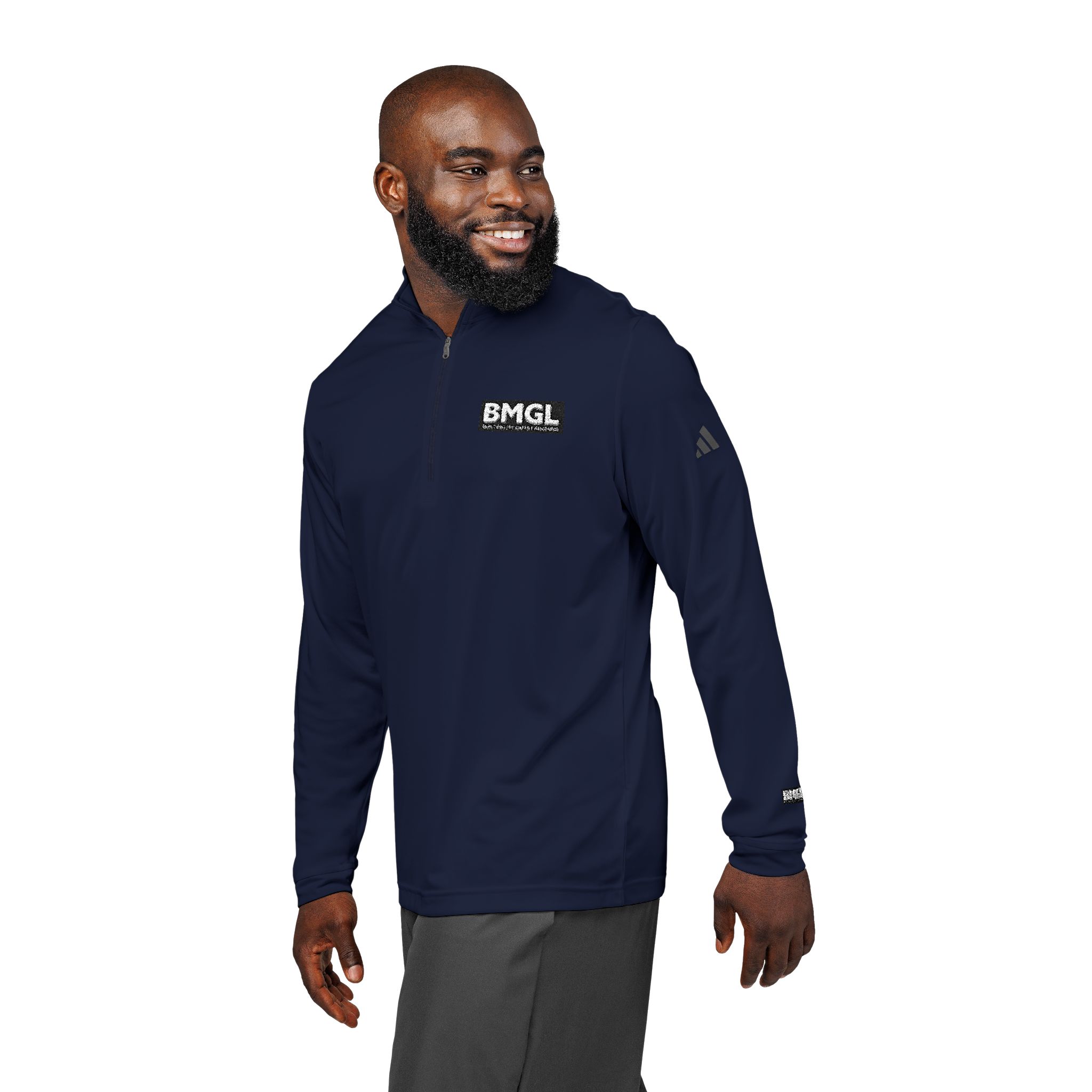 BMGL Embroidered adidas Quarter-Zip Pullover — Athletic Layer